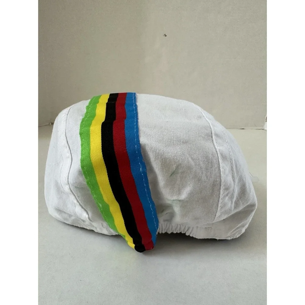 Lazer Helmets Cycling Since 1919 Cap Hat White Colored Racing Stripes Front Logo